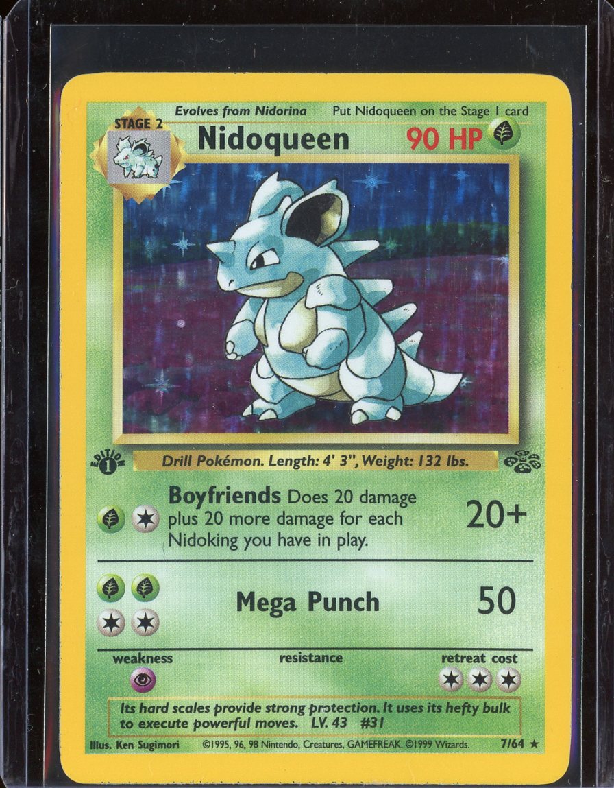 Nidoqueen 7/64 1st Edition Holo Jungle