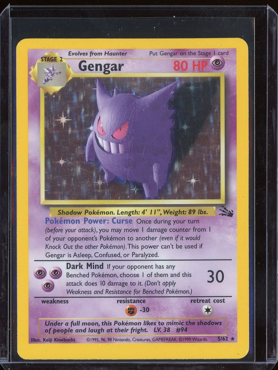 Gengar 5/62 Unlimited Holo Fossil