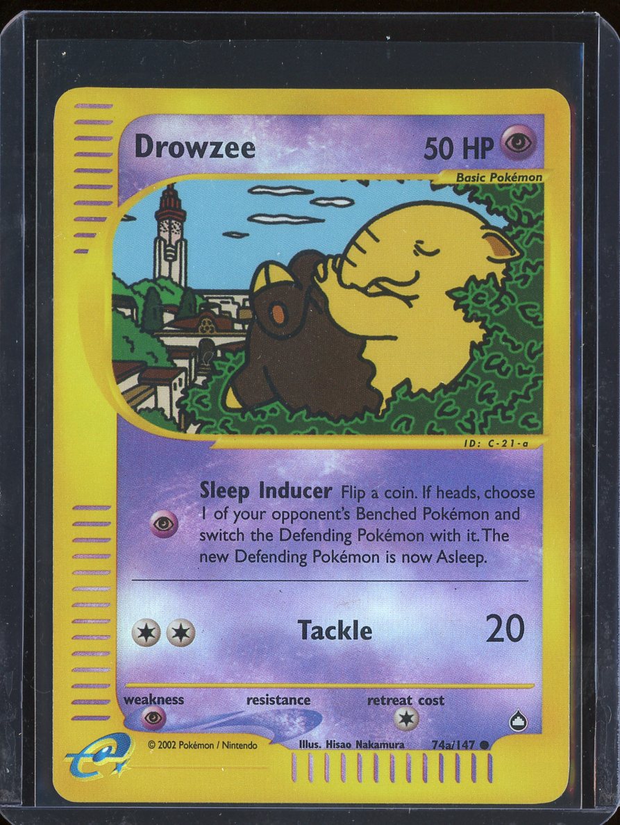 Drowzee 74a/147 Reverse Holo Aquapolis