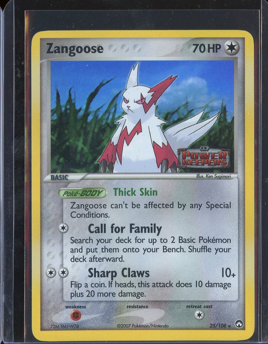 Zangoose 25/108 Reverse Holo EX Power Keepers