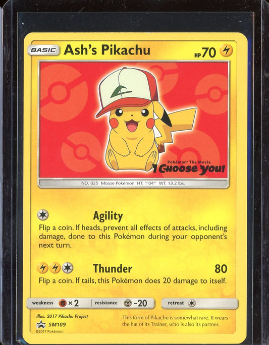 Ash's Pikachu SM109 Sun & Moon Promo