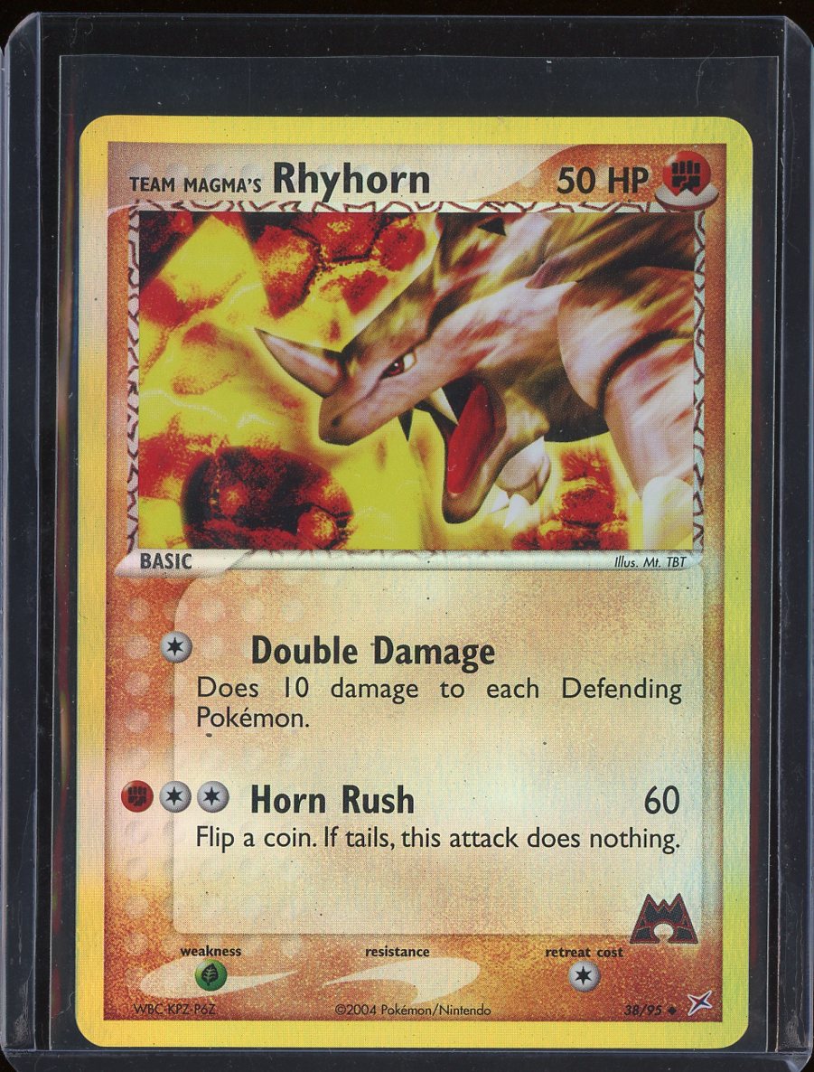 Team Magma's Rhyhorn 38/95 Reverse Holo Team Magma vs Team Aqua