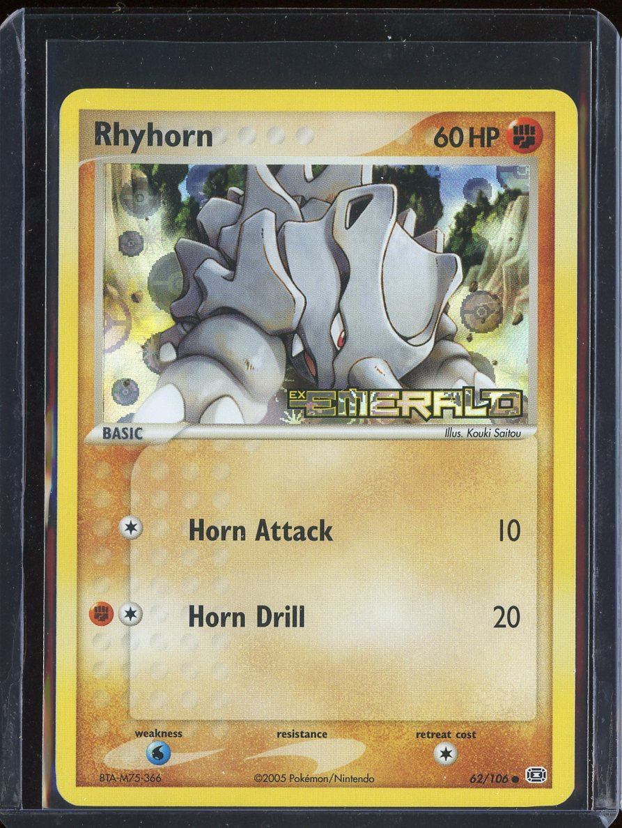 Rhyhorn 62/106 Reverse Holo Emerald