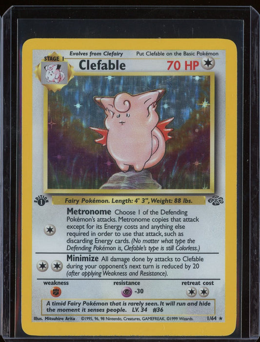 Clefable 1/64 1st Edition Holo Jungle