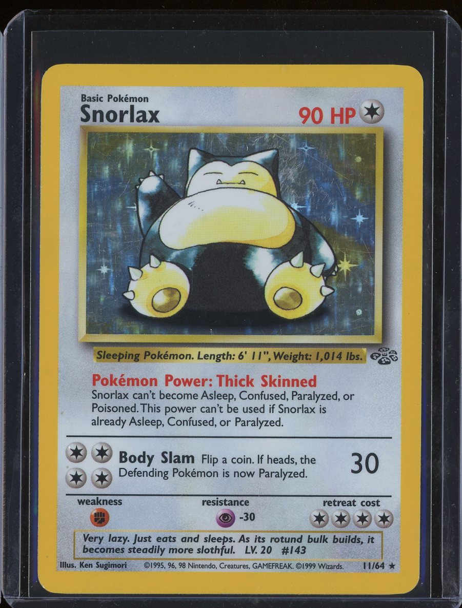 Snorlax 11/64 Unlimited Holo Jungle - front