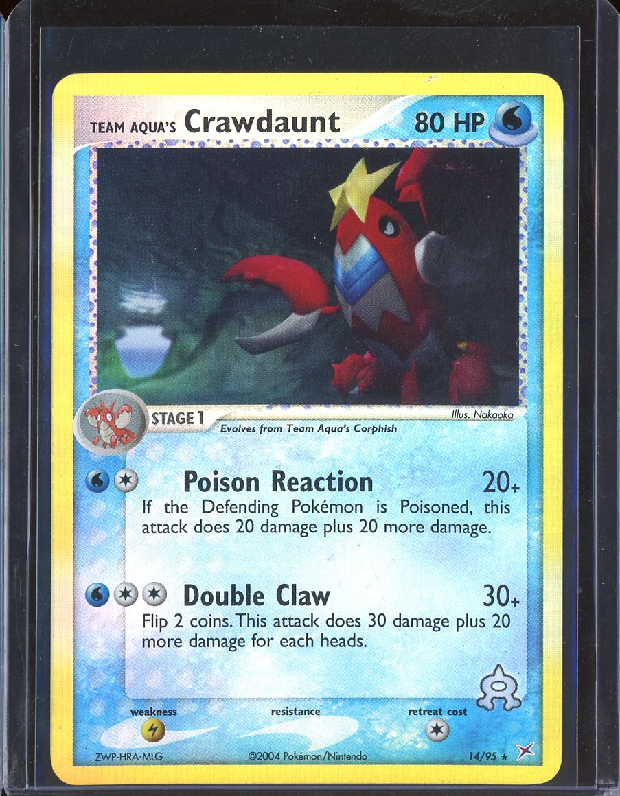 Team Aqua's Crawdaunt 14/95 Reverse Holo Team Magma vs Team Aqua