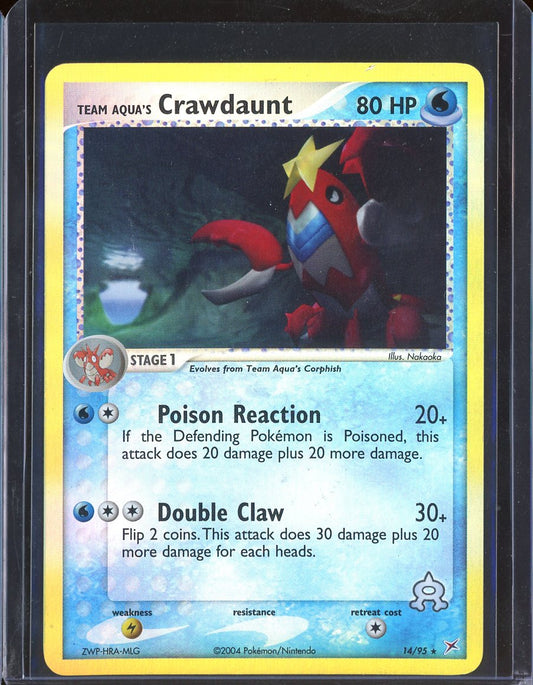 Team Aqua's Crawdaunt 14/95 Reverse Holo Team Magma vs Team Aqua