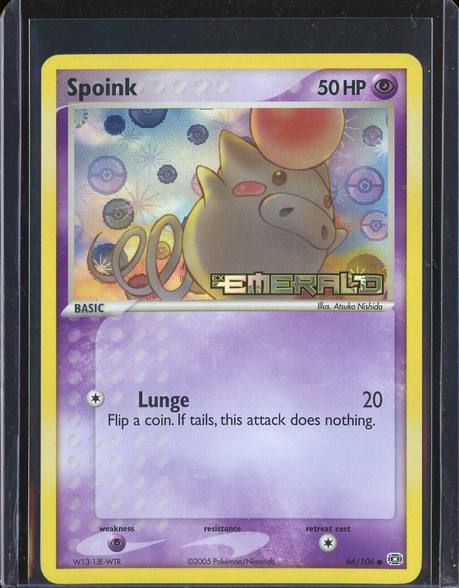 Spoink 66/106 Reverse Holo Emerald