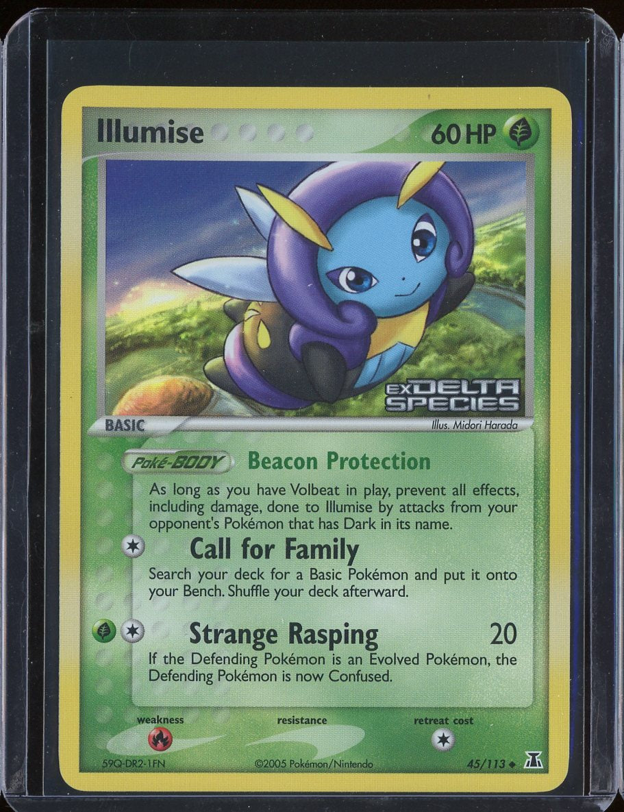 Illumise 45/113 Reverse Holo EX Delta Species