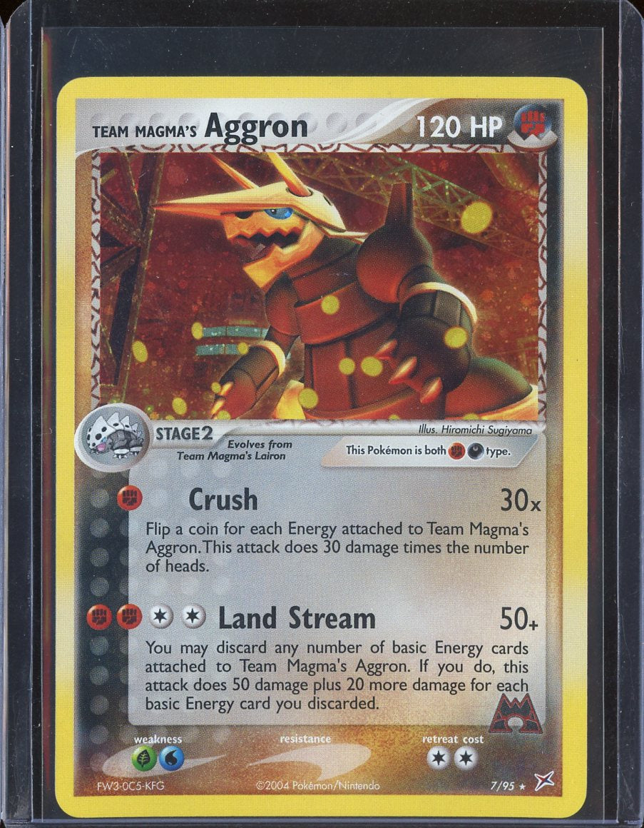 Team Magma's Aggron 7/95 Holo Team Magma vs Team Aqua