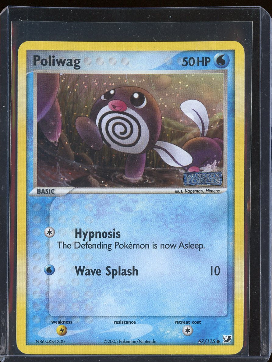 Poliwag 67/115 Reverse Holo Unseen Forces