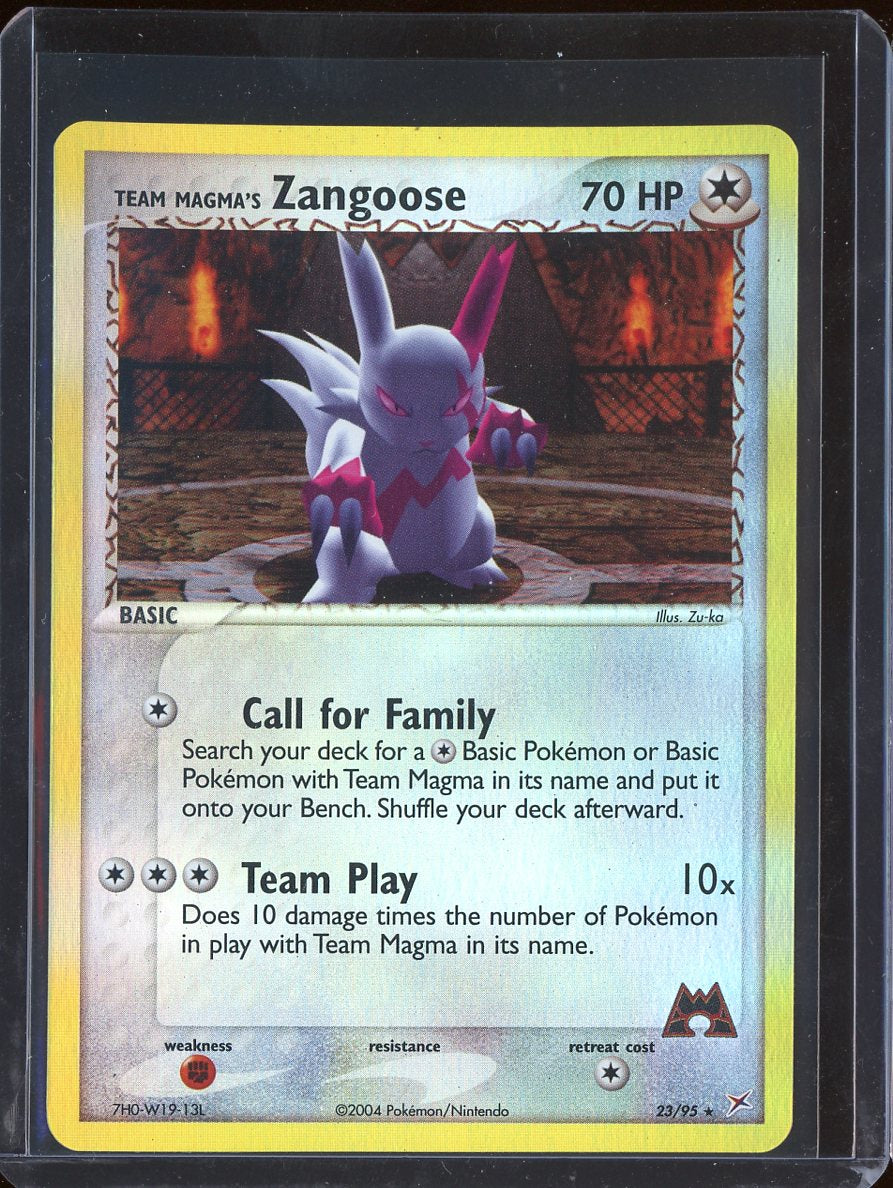 Team Magma's Zangoose 23/95 Reverse Holo Team Magma vs Team Aqua