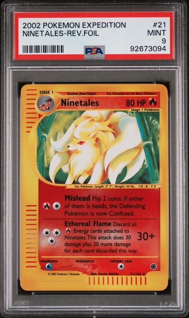 Ninetails 21/165 Reverse Holo Expedition PSA 9
