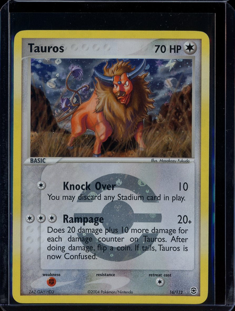 Tauros 16/112 Reverse Holo EX FireRed & LeafGreen