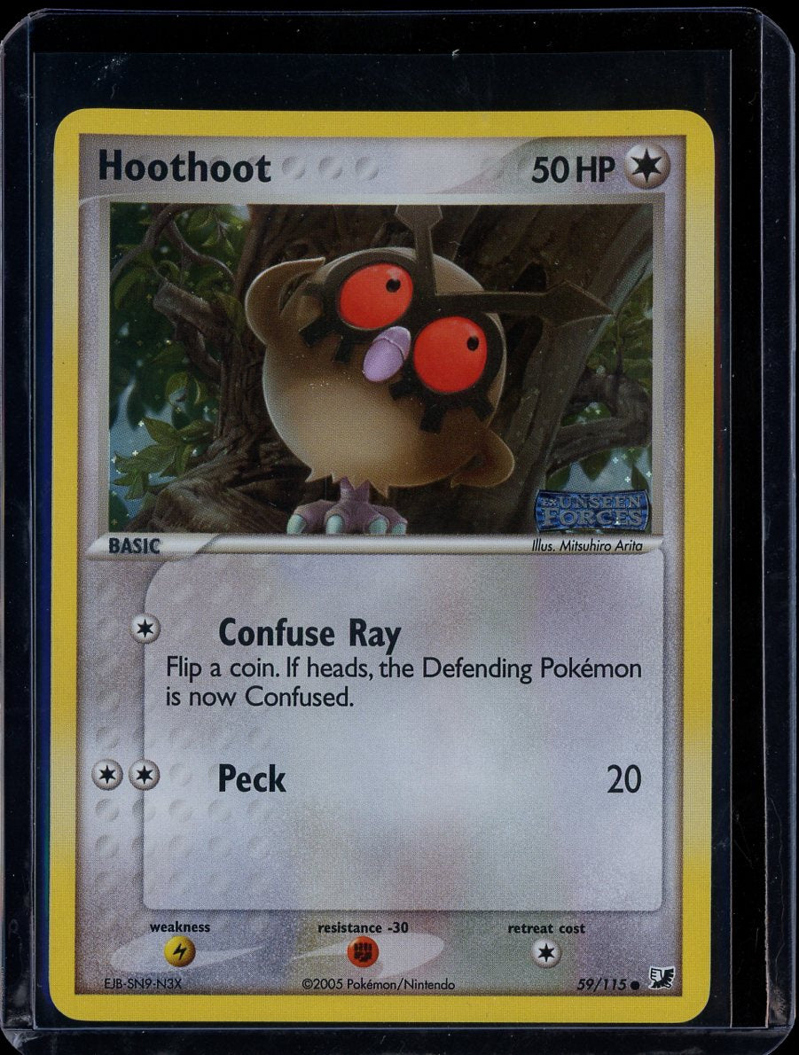 Hoothoot 59/115 Reverse Holo EX Unseen Forces