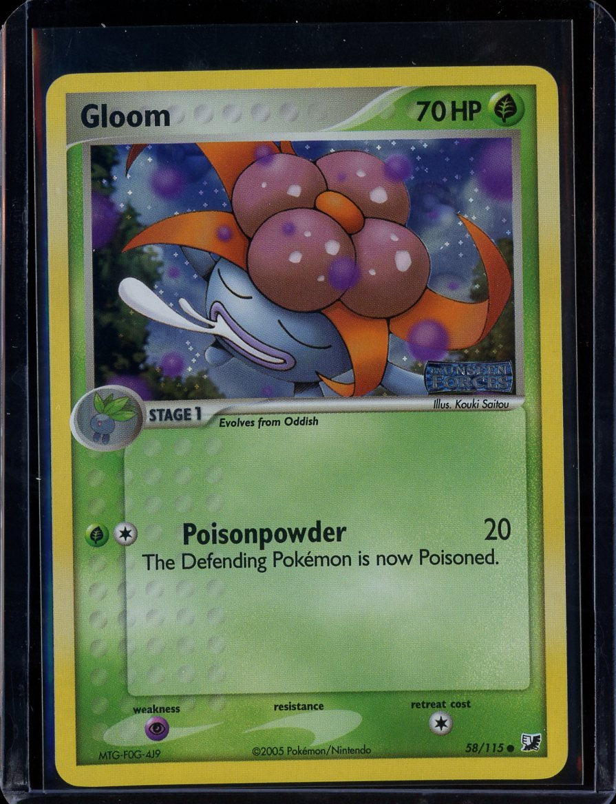 Gloom 58/115 Reverse Holo EX Unseen Forces