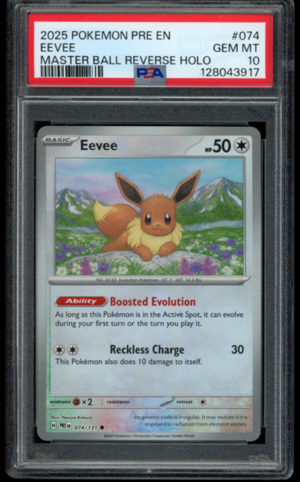 Eevee (Master Ball) #74 PSA 10