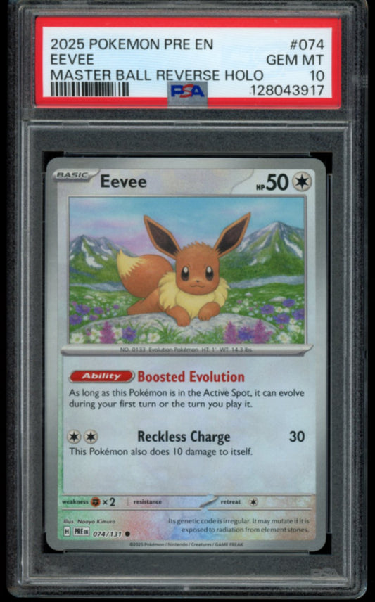 Eevee (Master Ball) #74 PSA 10