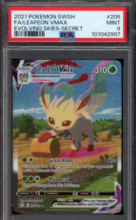 Leafeon Vmax #205 PSA 9