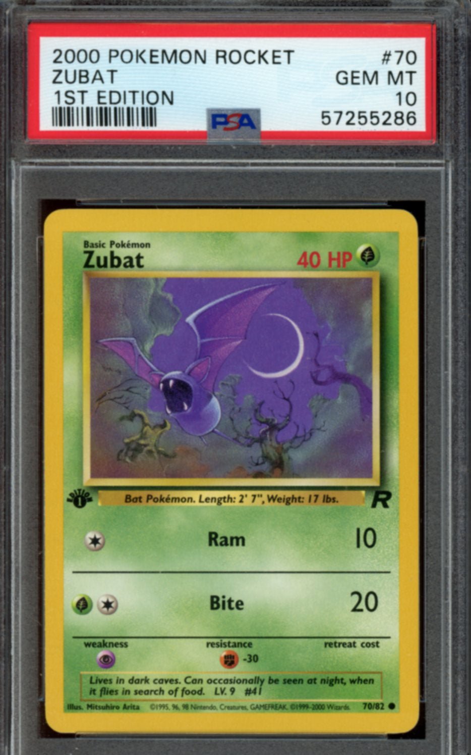 Zubat 1st Edition #70 PSA 10