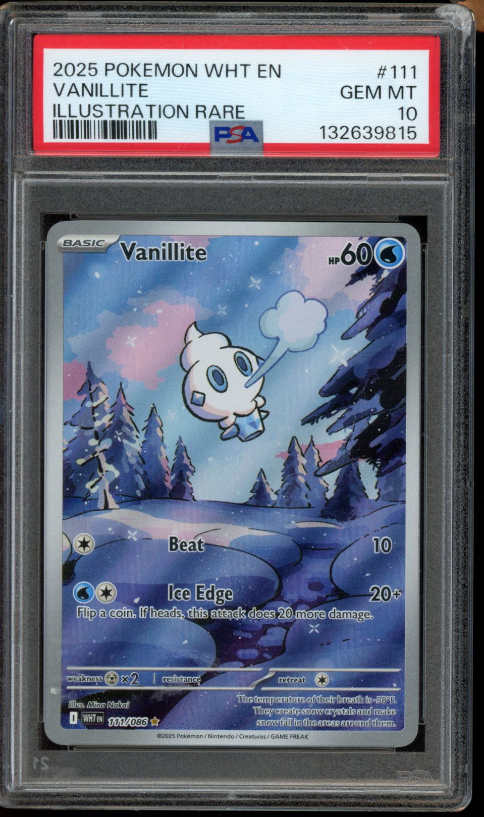 Vanillite #111 PSA 10 (See Desc)