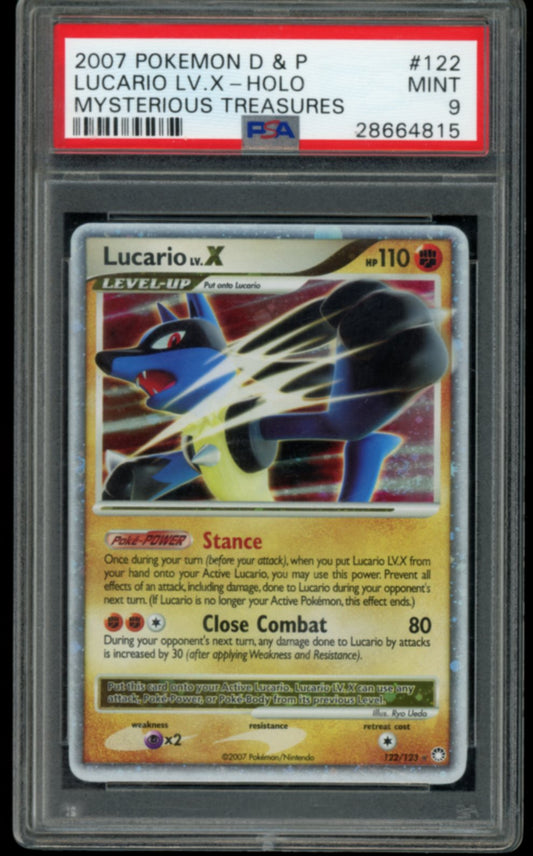 Lucario lv.x #122 PSA 9