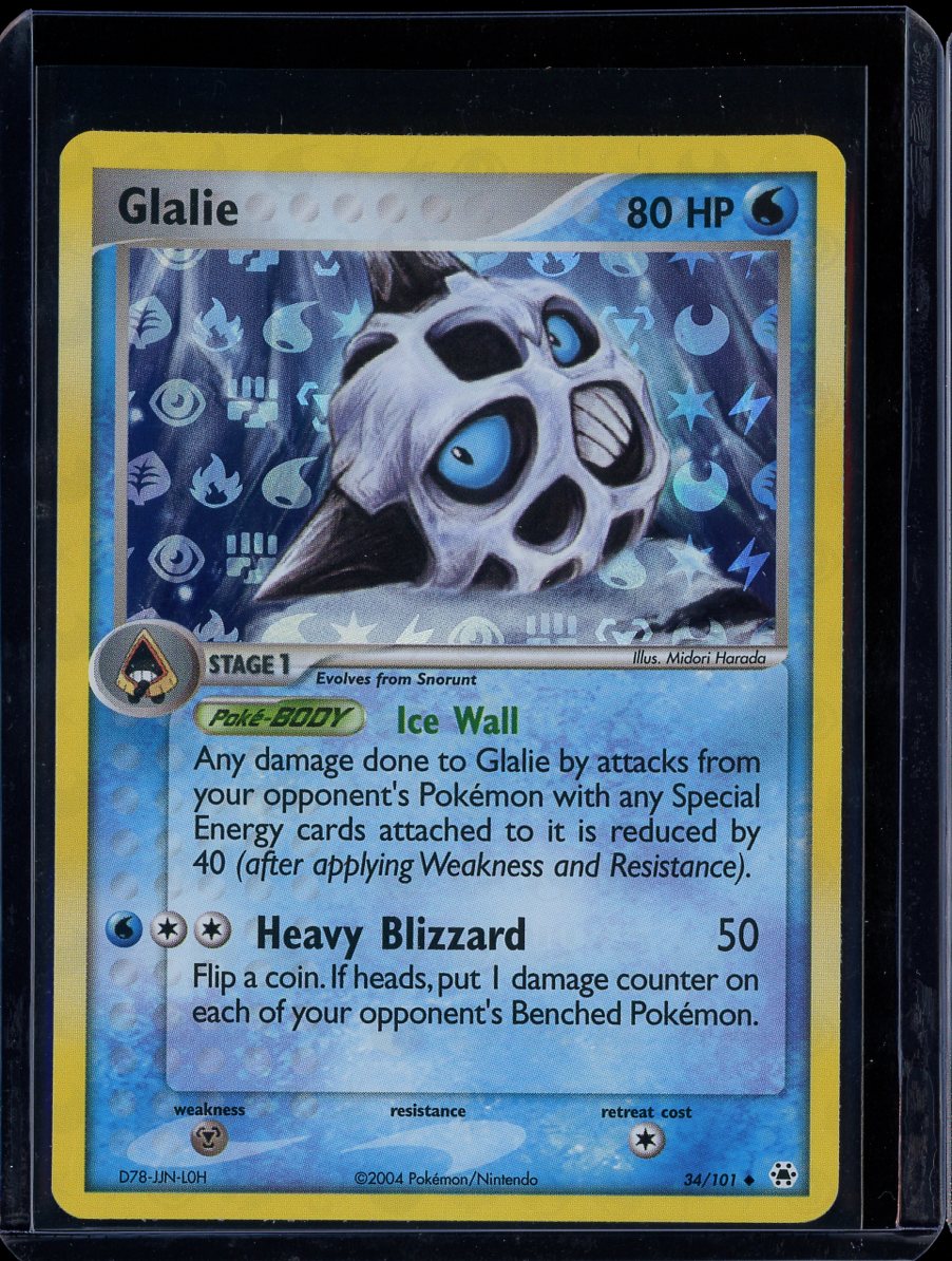 Glalie 34/101 Reverse Holo EX Hidden Legends