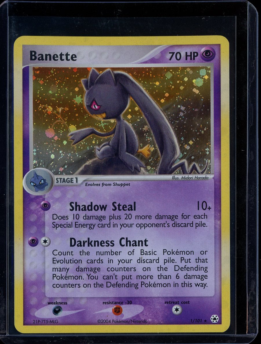 Banette 1/101 Holo EX Hidden Legends