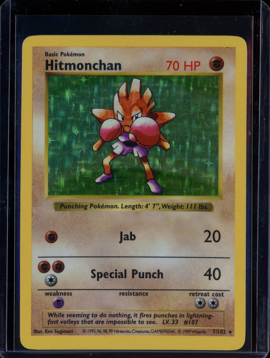 Hitmonchan 7/102 Shadowless Base Set