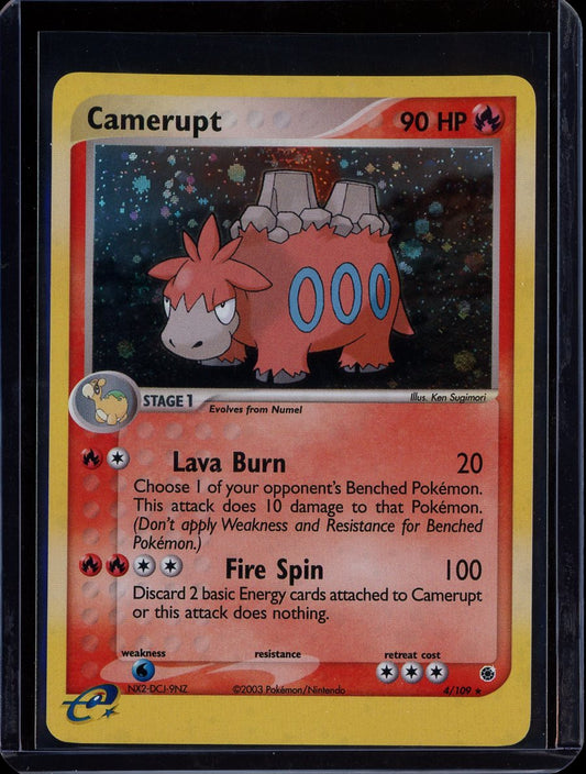 Camerupt 4/109 Holo EX Ruby & Sapphire