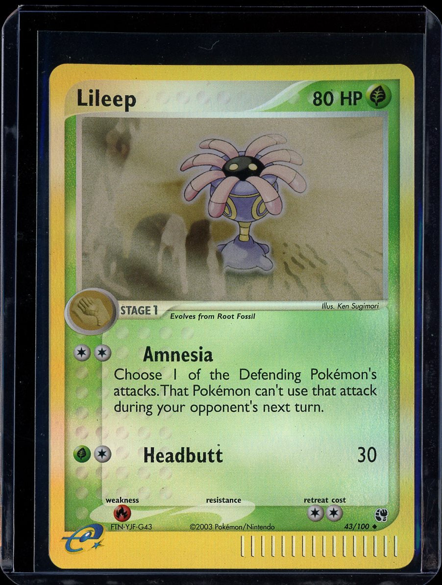 Lileep 43/100 Reverse Holo EX Sandstorm