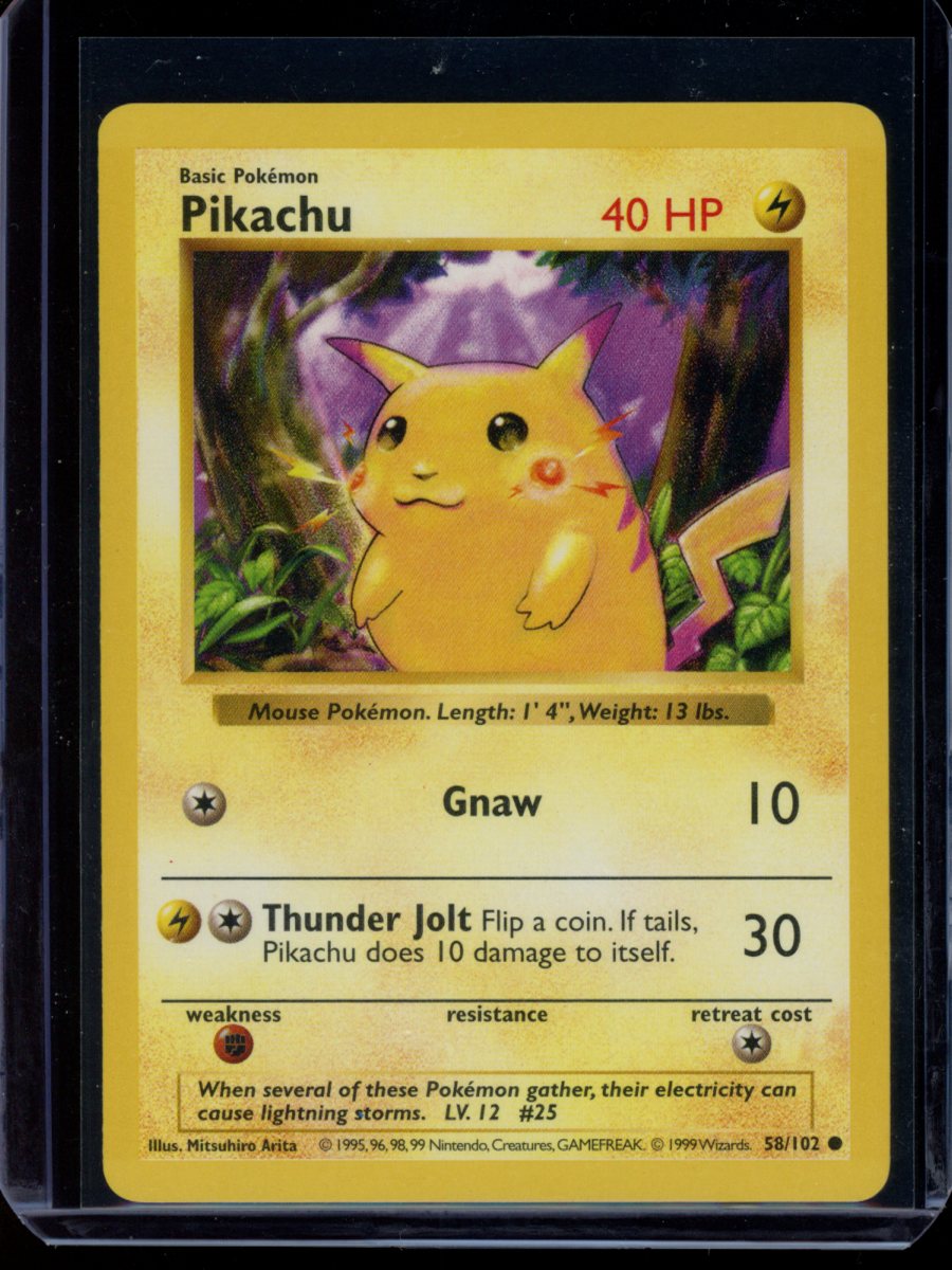 Pikachu (Red Cheeks Shadowless) #58