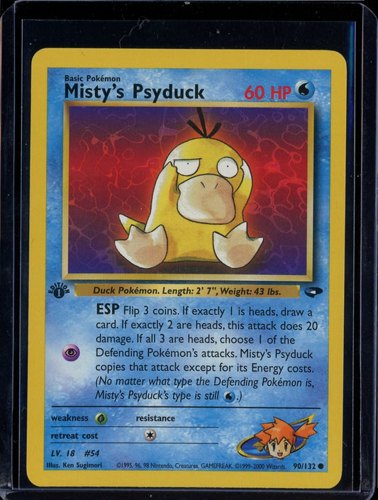 Misty's Psyduck 90/132 Normal 1st Edition Gym Challenge