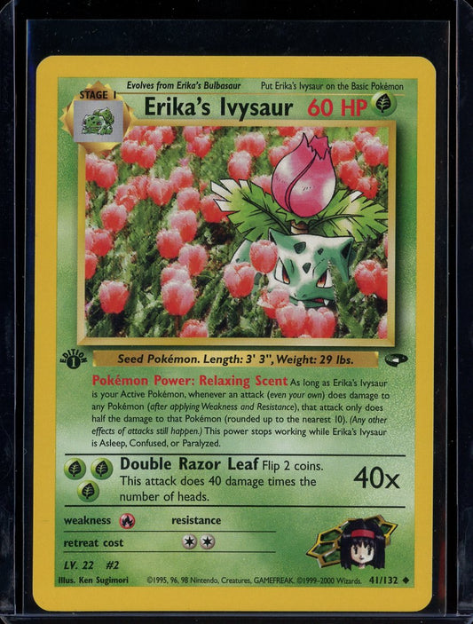 Erika's Ivysaur 41/132 Normal 1st Edition Gym Challenge