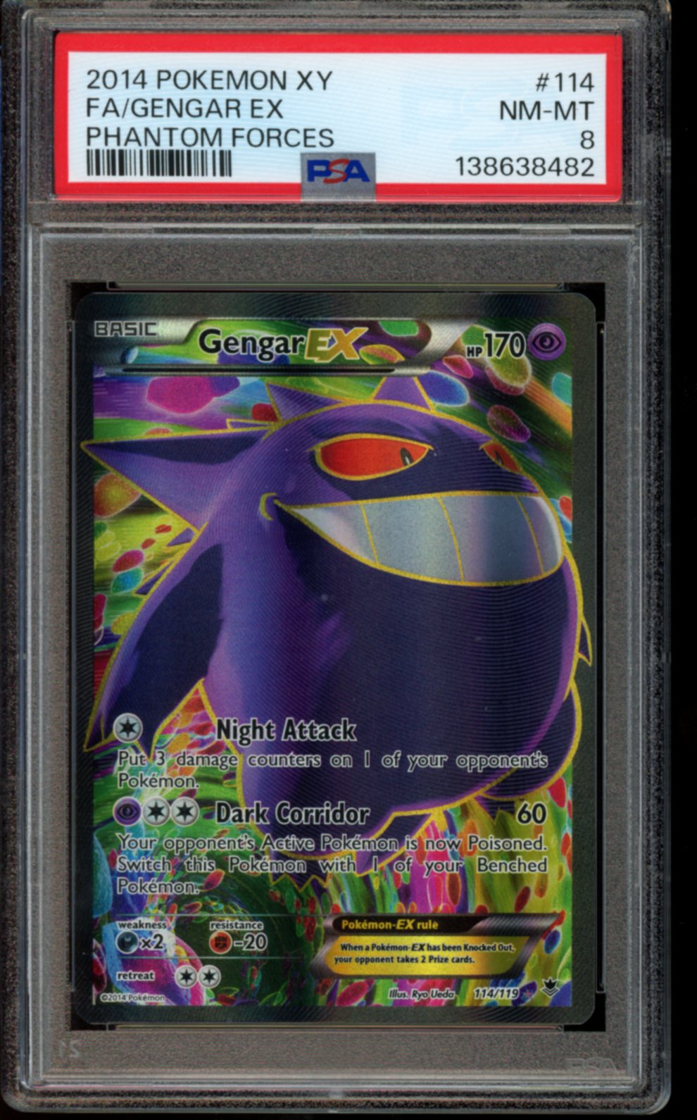 Gengar EX #114 PSA 8