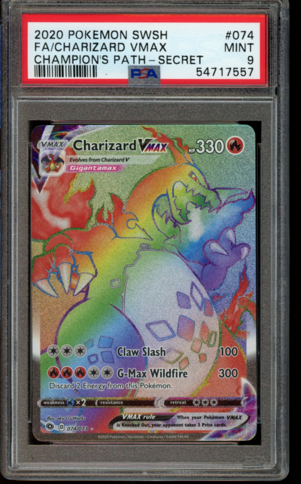 Charizard Vmax #74 PSA 9