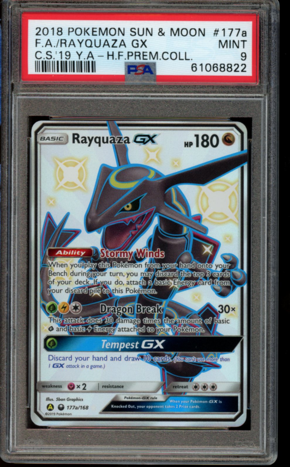 Rayquaza GX #177a PSA 9