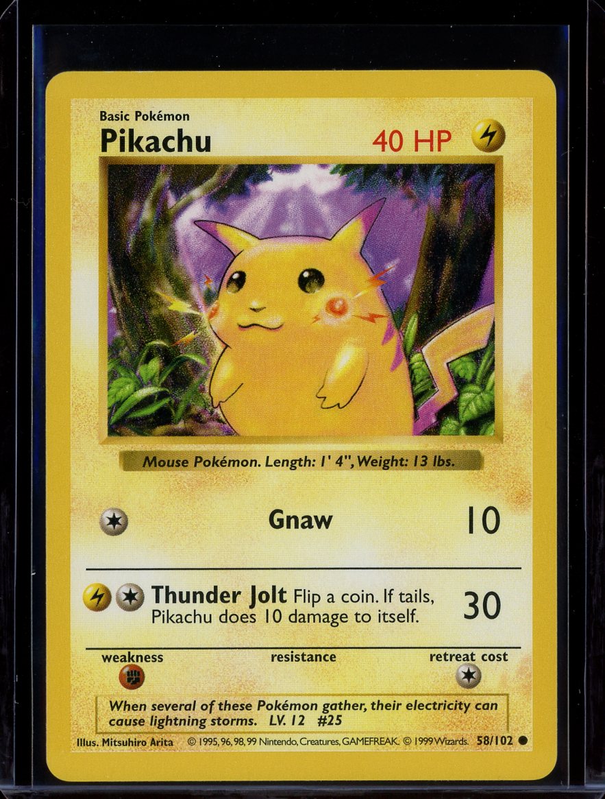 Pikachu (Red Cheeks Shadowless) #58
