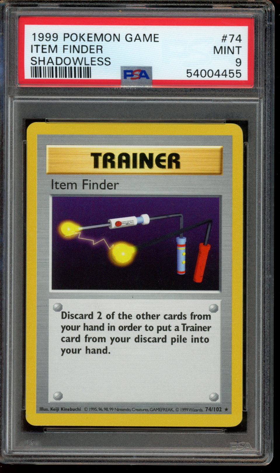 Item Finder (Shadowless) #74 PSA 9