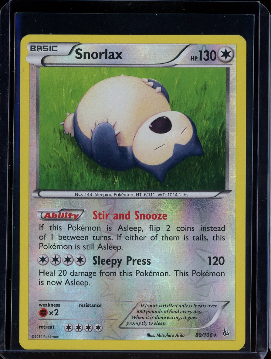 Snorlax 80/106 Reverse Holo XY Flashfire