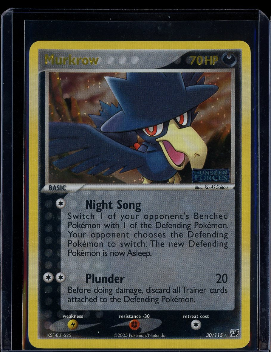 Murkrow Reverse Holo 30/115 EX Unseen Forces