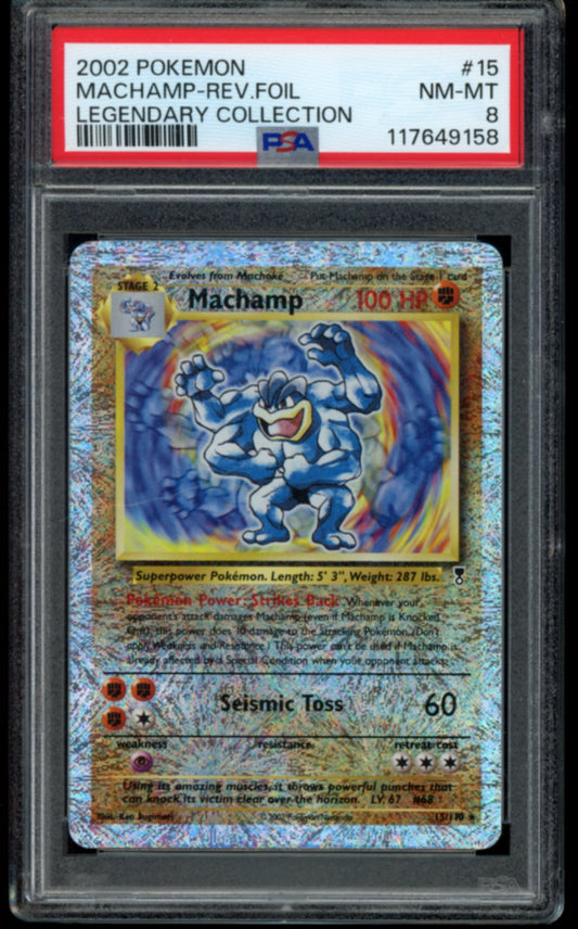 Machamp (Reverse) #15 PSA 8