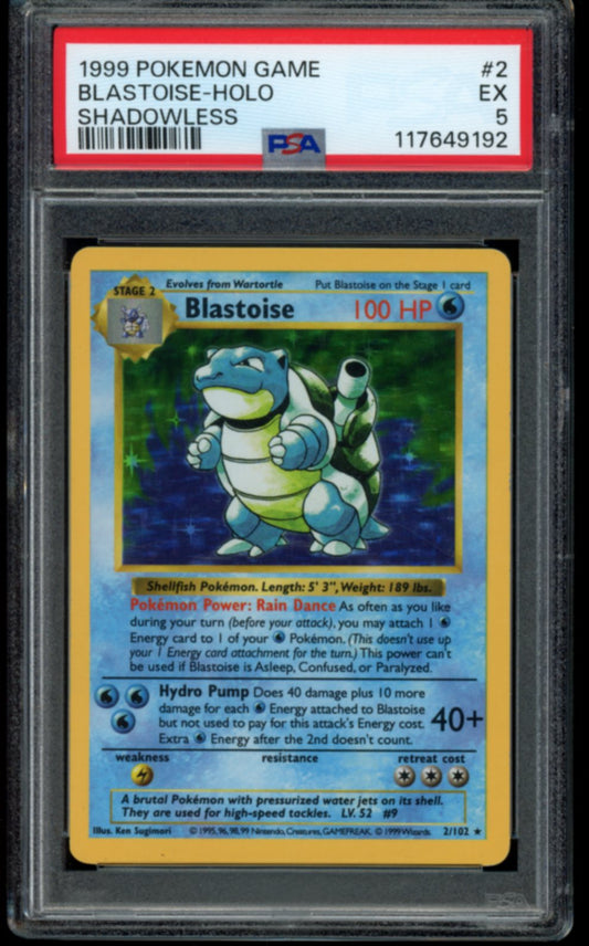 Blastoise (Shadowless) #2 PSA 5