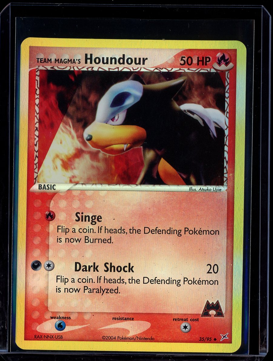 Team Magma's Houndour 35/95 Reverse Holo EX Team Magma vs Team Aqua