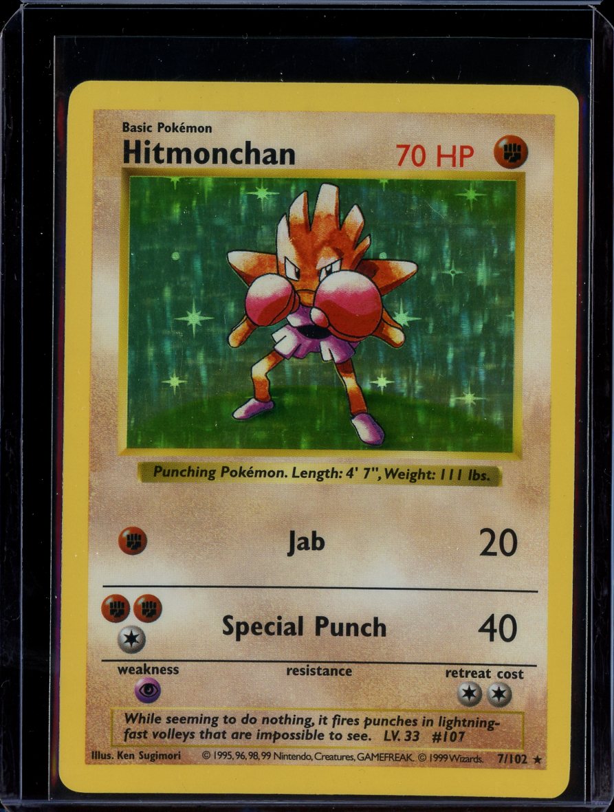 Hitmonchan 7/102 Holo Shadowless Base Set