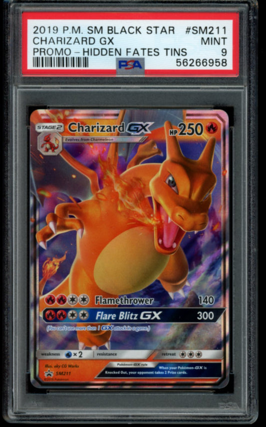 Charizard #SM211 PSA 9