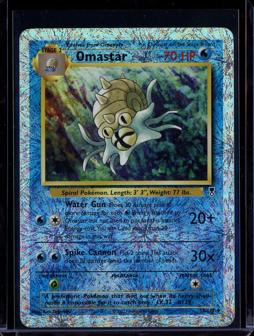 Omastar 58/110 Reverse Holo Legendary Collection