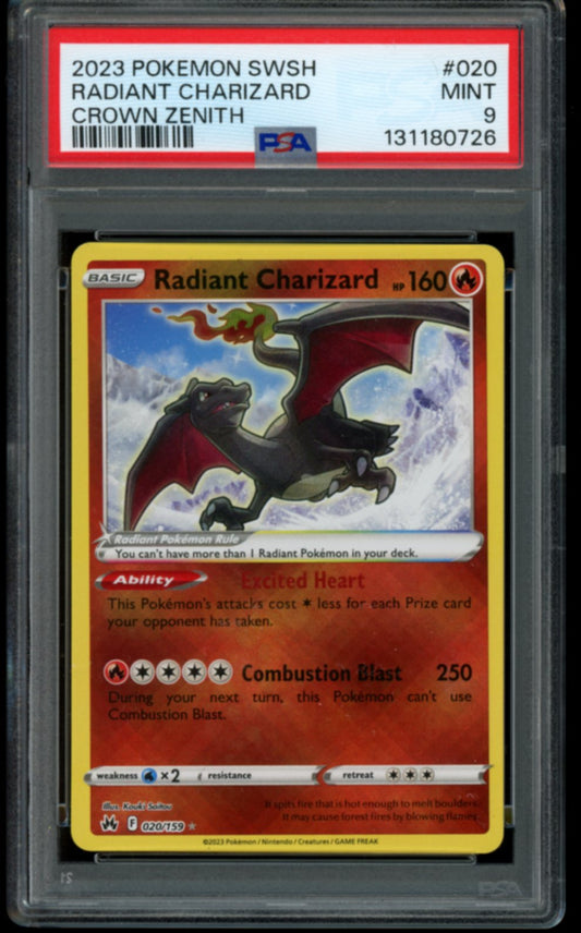 Radiant Charizard #020 PSA 9
