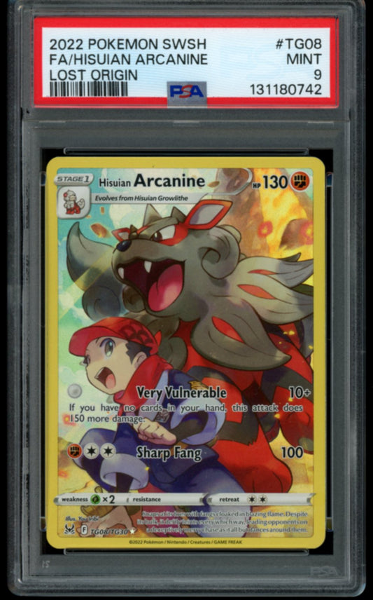 Hisuian Arcanine #TG08 PSA 9