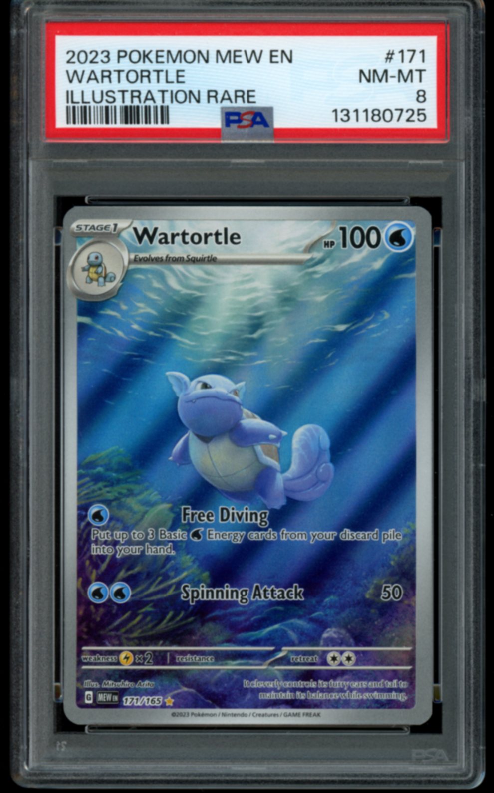 Wartortle #171 PSA 8